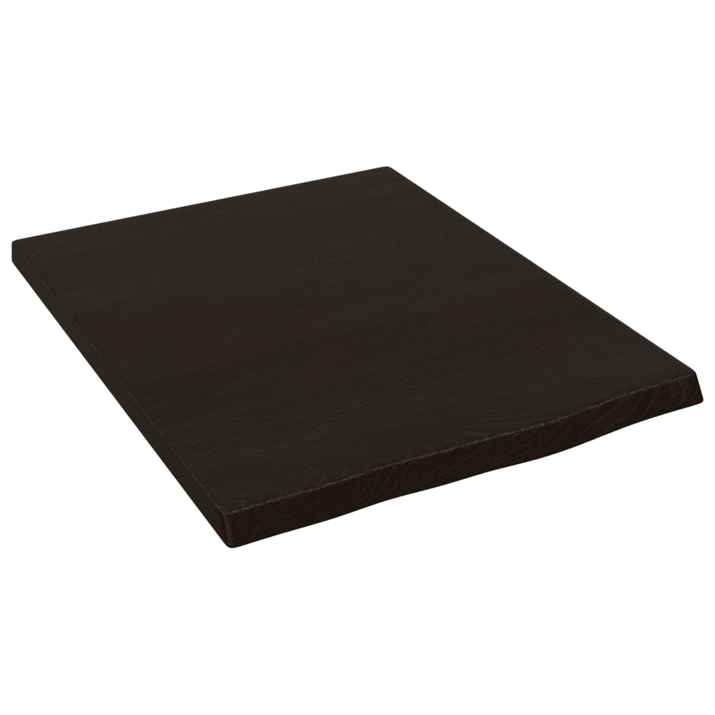 sötétbarna kezelt tömör fa fürdőszobai pult 40x50x2 cm