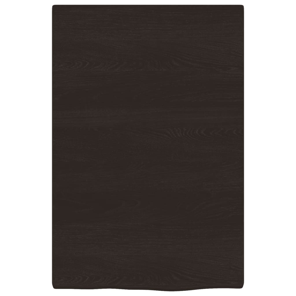 sötétbarna kezelt tömör fa fürdőszobai pult 40x60x2 cm