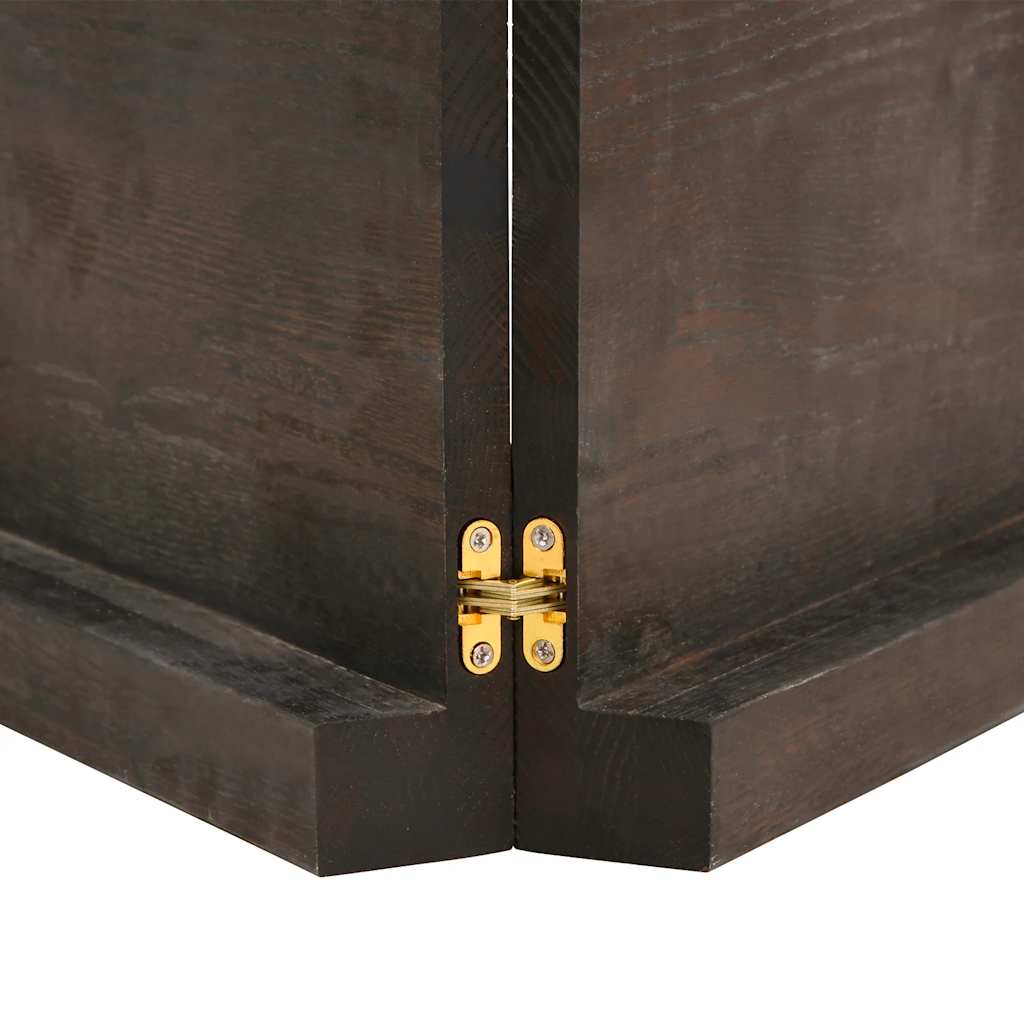 sötétbarna kezelt tömör fa fürdőszobai pult 120x60x(2-6) cm