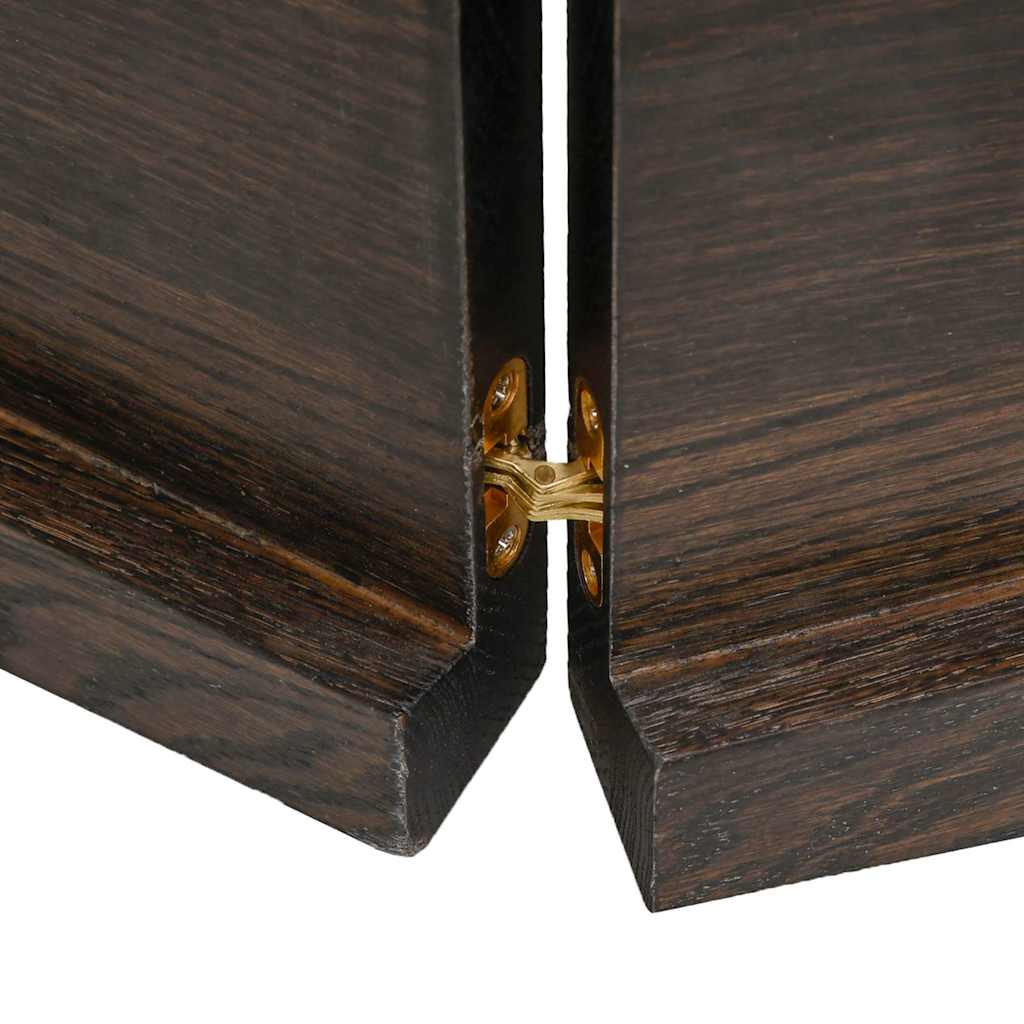 sötétbarna kezelt tömör fa fürdőszobai pult 140x50x(2-4) cm