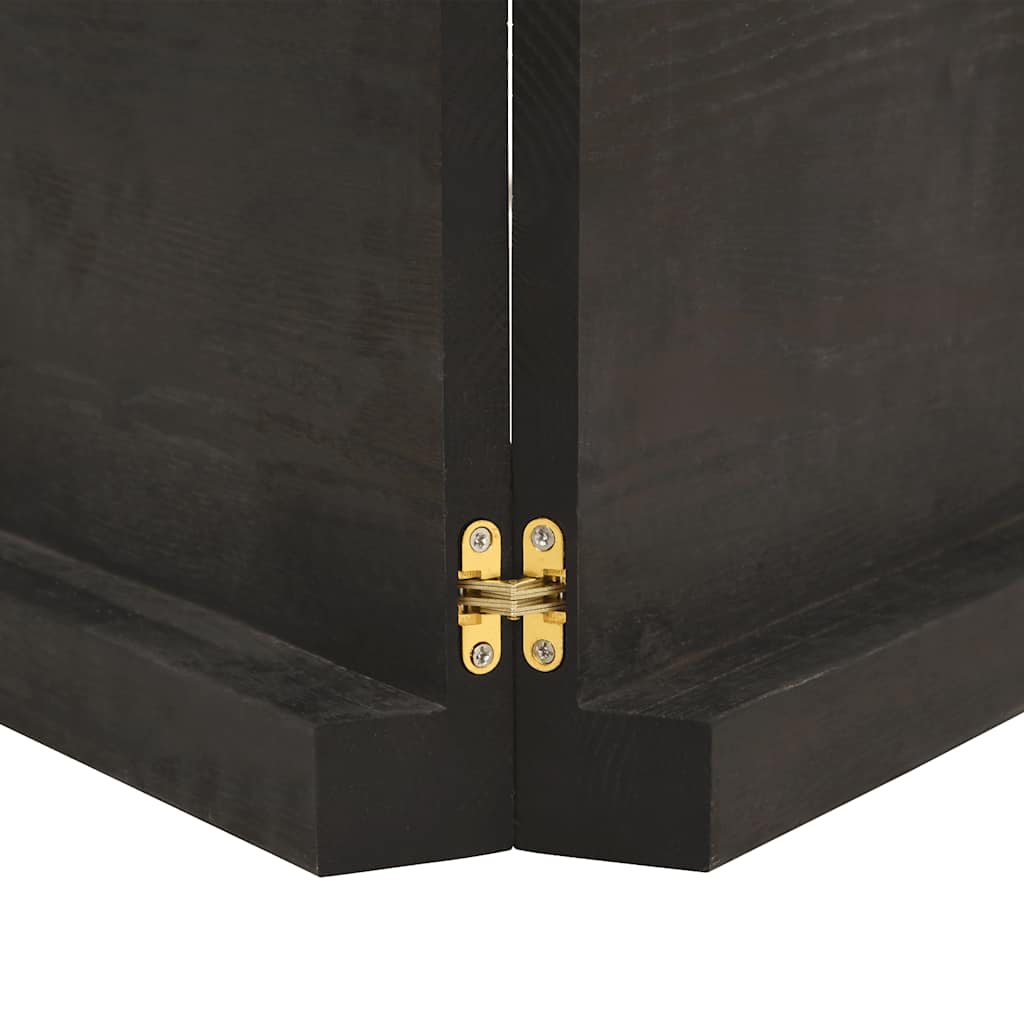 sötétbarna kezelt tömör fa fürdőszobai pult 180x50x(2-6) cm