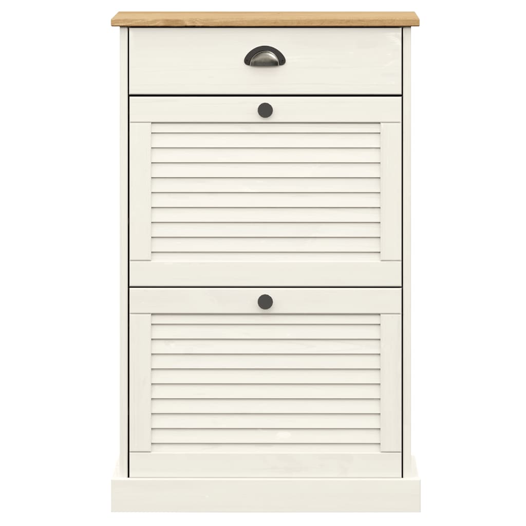 VIGO fehér tömör fenyőfa cipőszekrény 60x35x96 cm