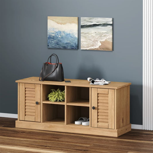 VIGO tömör fenyőfa cipőtároló pad 106 x 35 x 45 cm