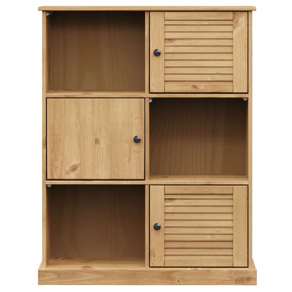 VIGO tömör fenyőfa könyvespolc 90x35x114,5 cm