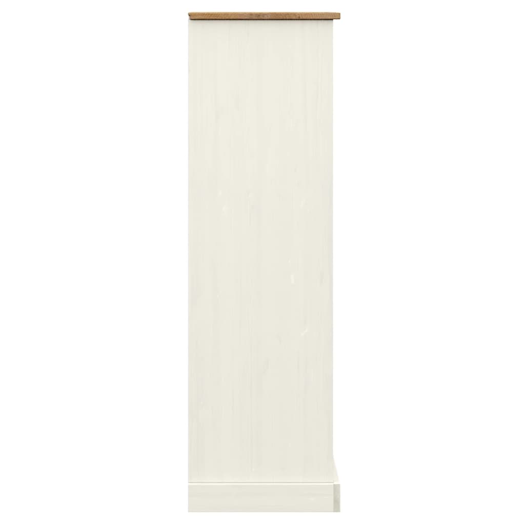 VIGO fehér tömör fenyőfa könyvespolc 90x35x114,5 cm