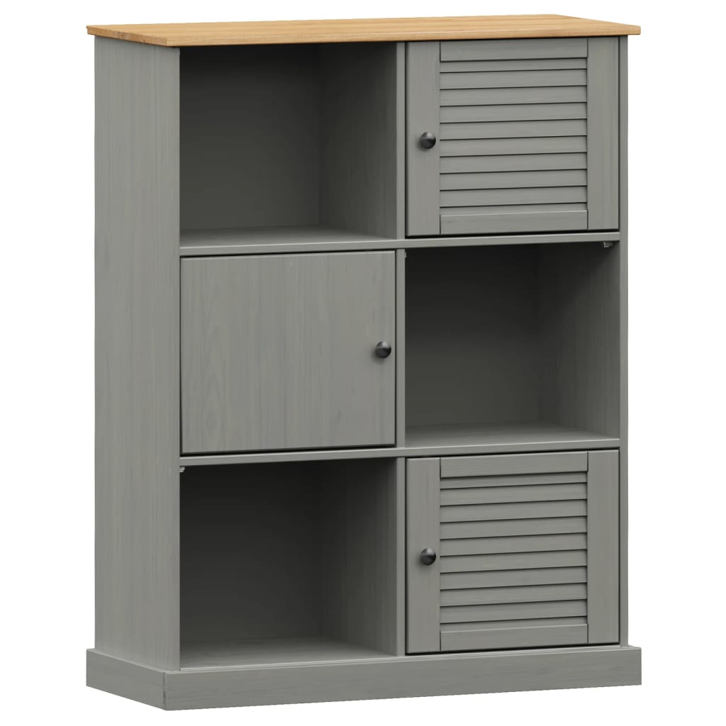 VIGO tömör fenyőfa könyvespolc 90x35x114,5 cm