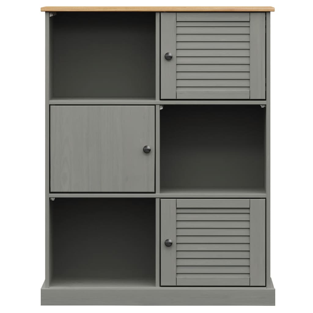 VIGO tömör fenyőfa könyvespolc 90x35x114,5 cm