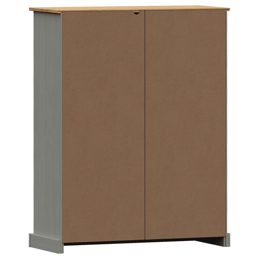 VIGO tömör fenyőfa könyvespolc 90x35x114,5 cm