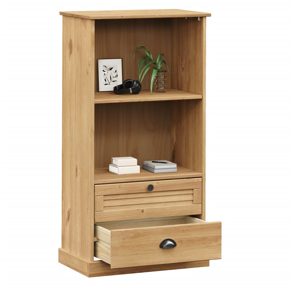 VIGO tömör fenyőfa könyvespolc 60x35x114,5 cm