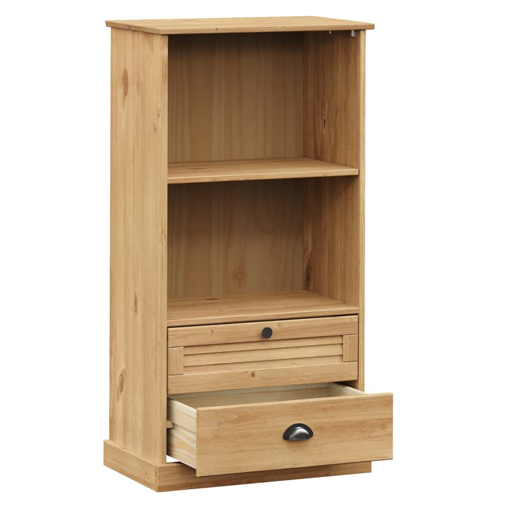 VIGO tömör fenyőfa könyvespolc 60x35x114,5 cm