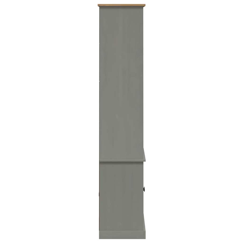 VIGO szürke tömör fenyőfa könyvespolc 85x35x170 cm