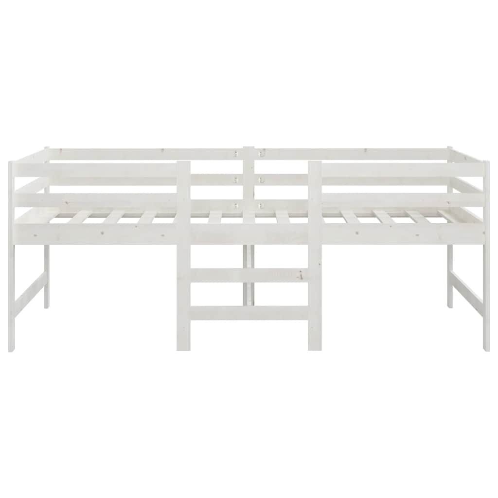 fehér tömör fenyőfa ágy matrac nélkül 90 x 200 cm