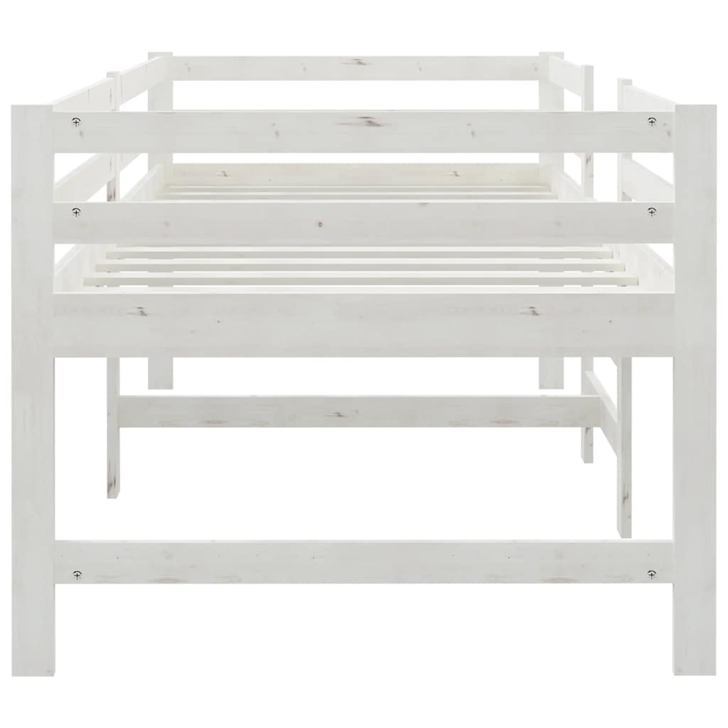 fehér tömör fenyőfa ágy matrac nélkül 90 x 200 cm