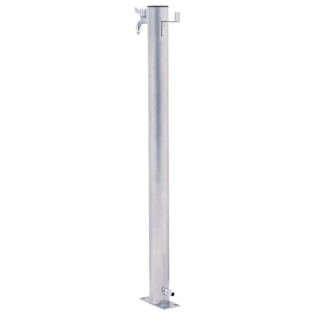 kerek rozsdamentes acél kerti oszlop típusú vízcsap 40 cm