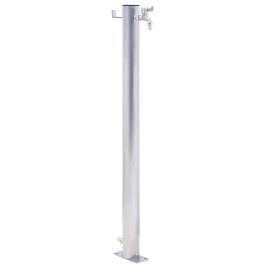 kerek rozsdamentes acél kerti oszlop típusú vízcsap 80 cm