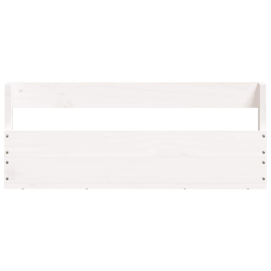 2 db fehér tömör fenyőfa fali cipőtartó 59 x 9 x 23 cm