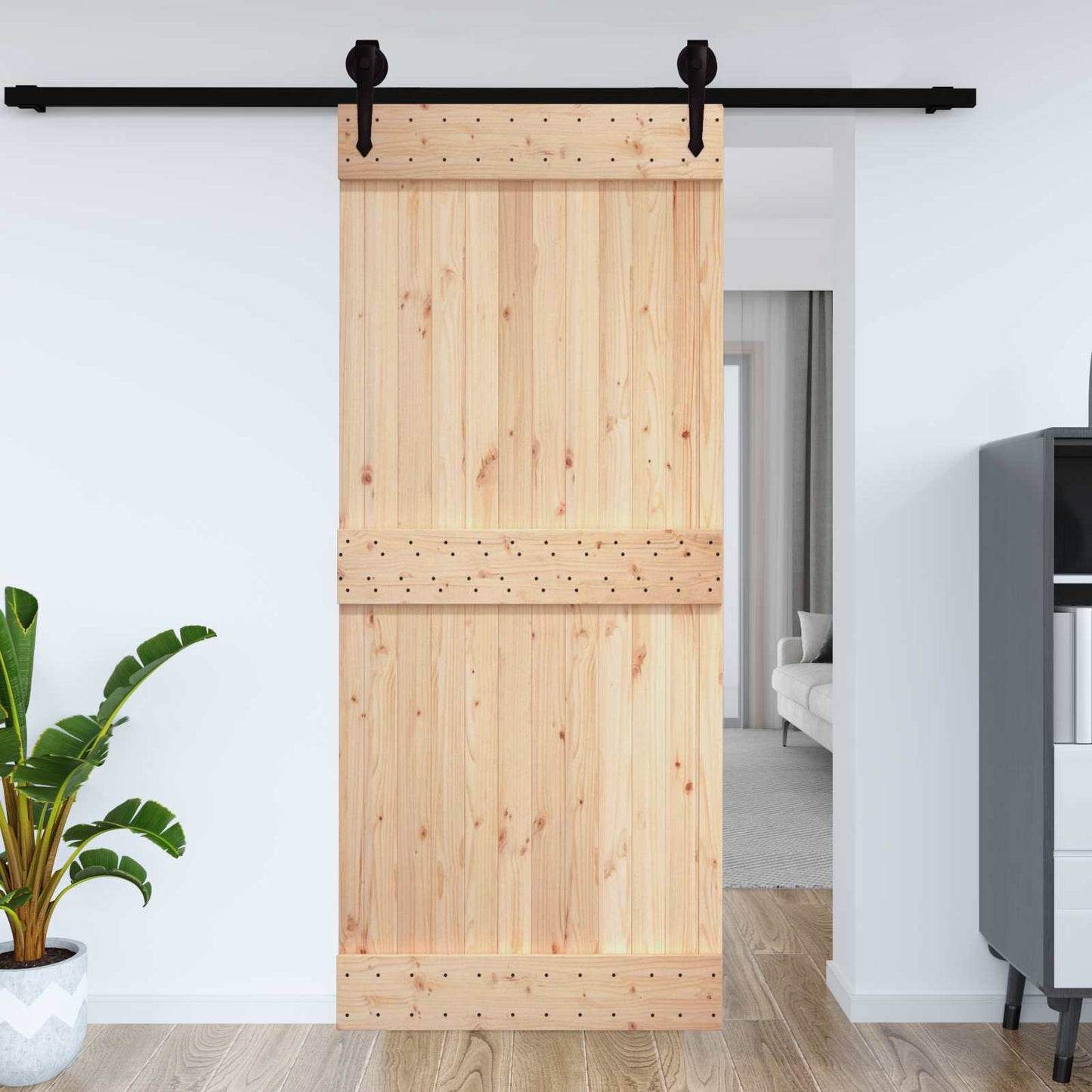 Ajtó NARVIK Természetes 100 x 210 cm Szilárd Fenyőfa