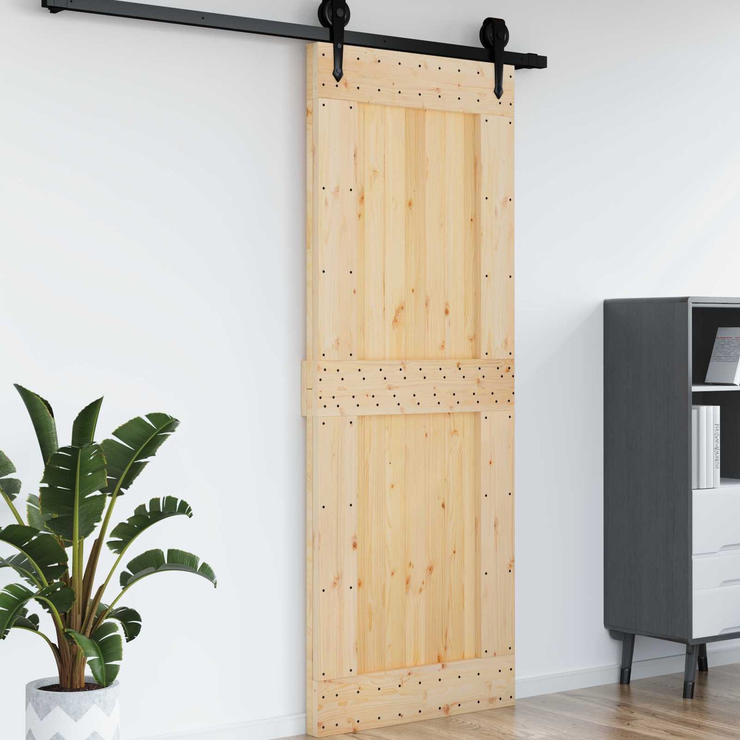 Ajtó NARVIK Természetes 85 x 210 cm Szilárd Fenyőfa