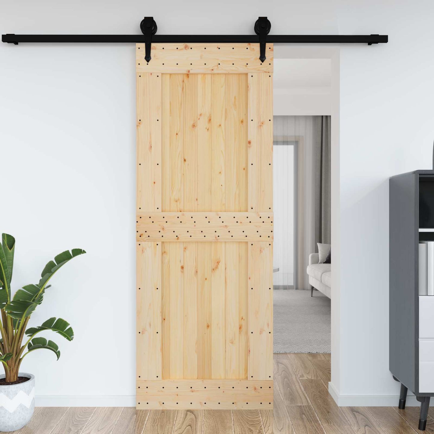 Ajtó NARVIK Természetes 85 x 210 cm Szilárd Fenyőfa