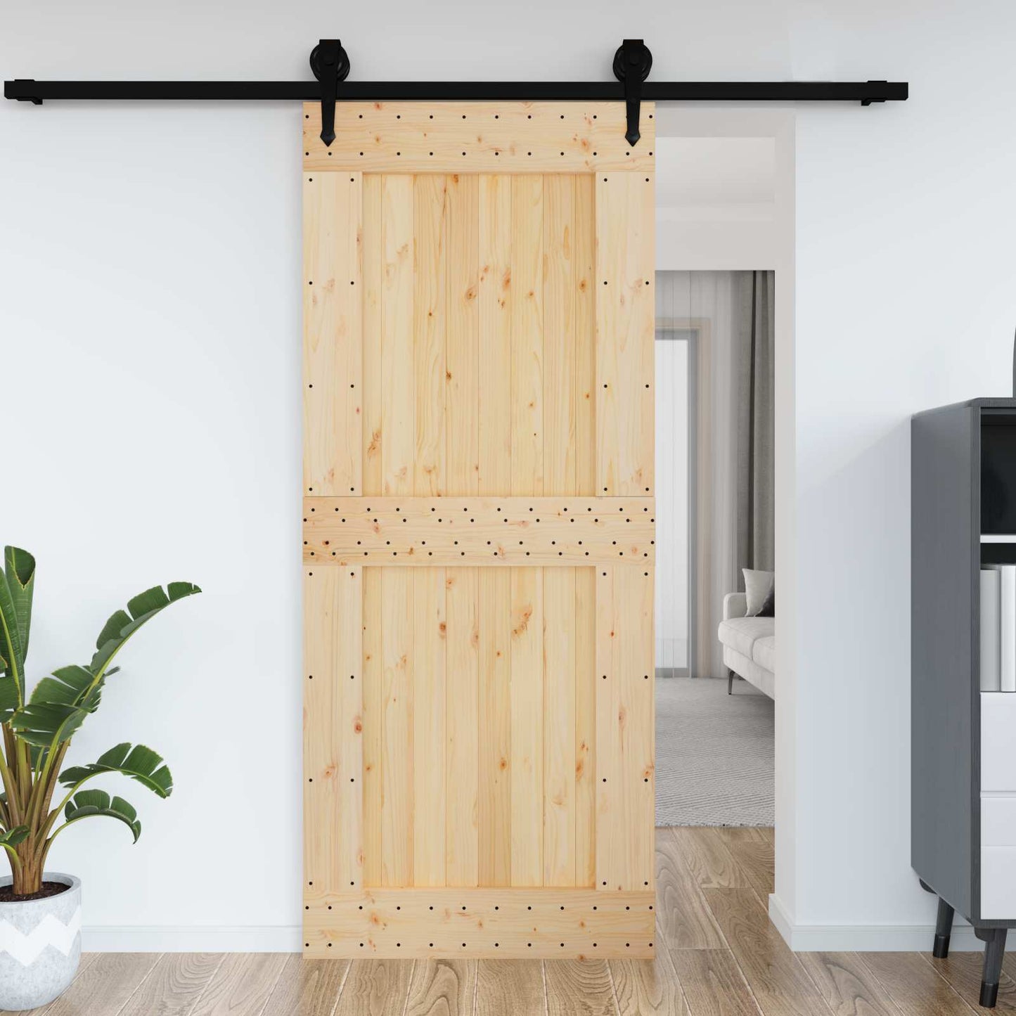 Ajtó NARVIK Természetes 95 x 210 cm Szilárd Fenyőfa