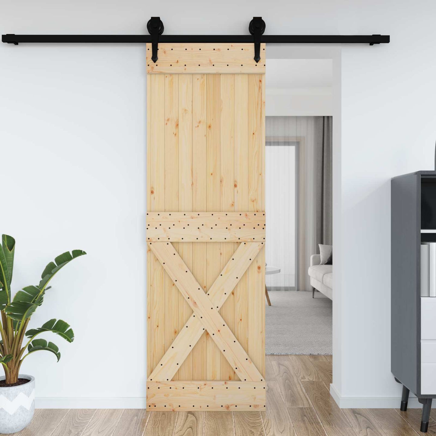 Ajtó NARVIK Természetes 70 x 210 cm Szilárd Fenyőfa