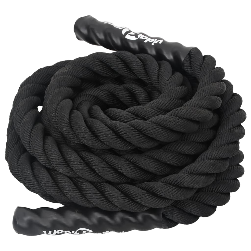 fekete poliészter harci kötél 6 m 4,5 kg