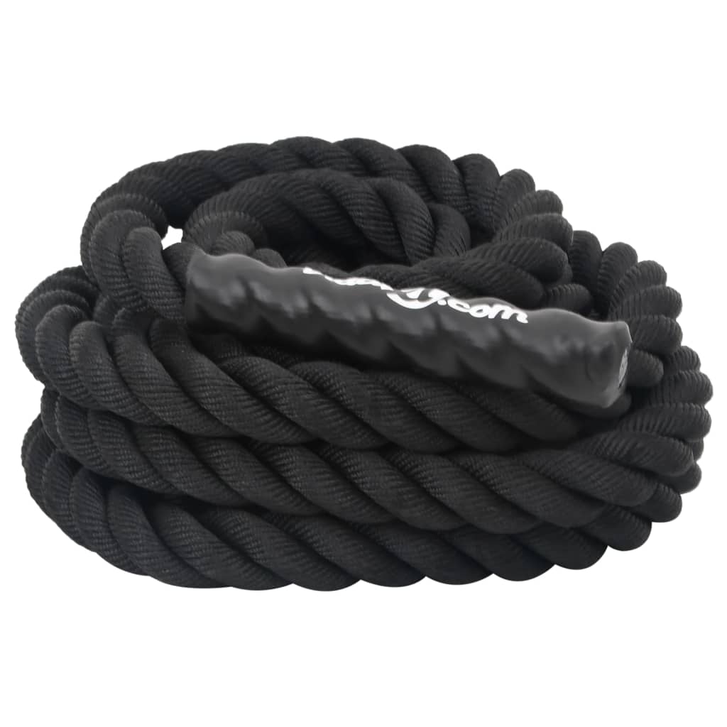fekete poliészter harci kötél 6 m 4,5 kg