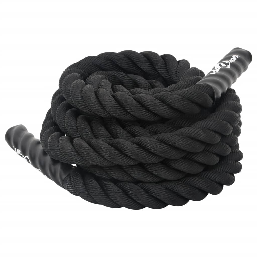 fekete poliészter harci kötél 6 m 4,5 kg
