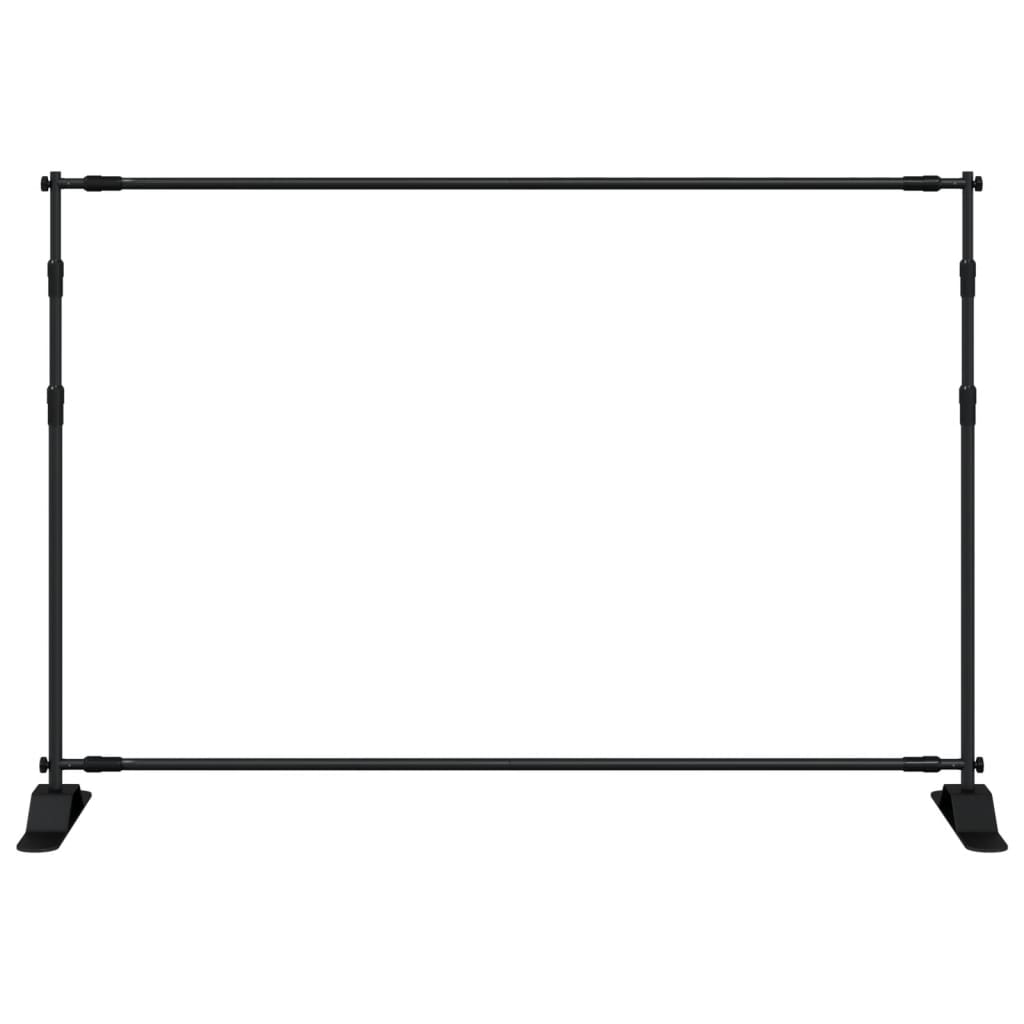 2 db fekete acél háttérállvány 305 x 243 cm