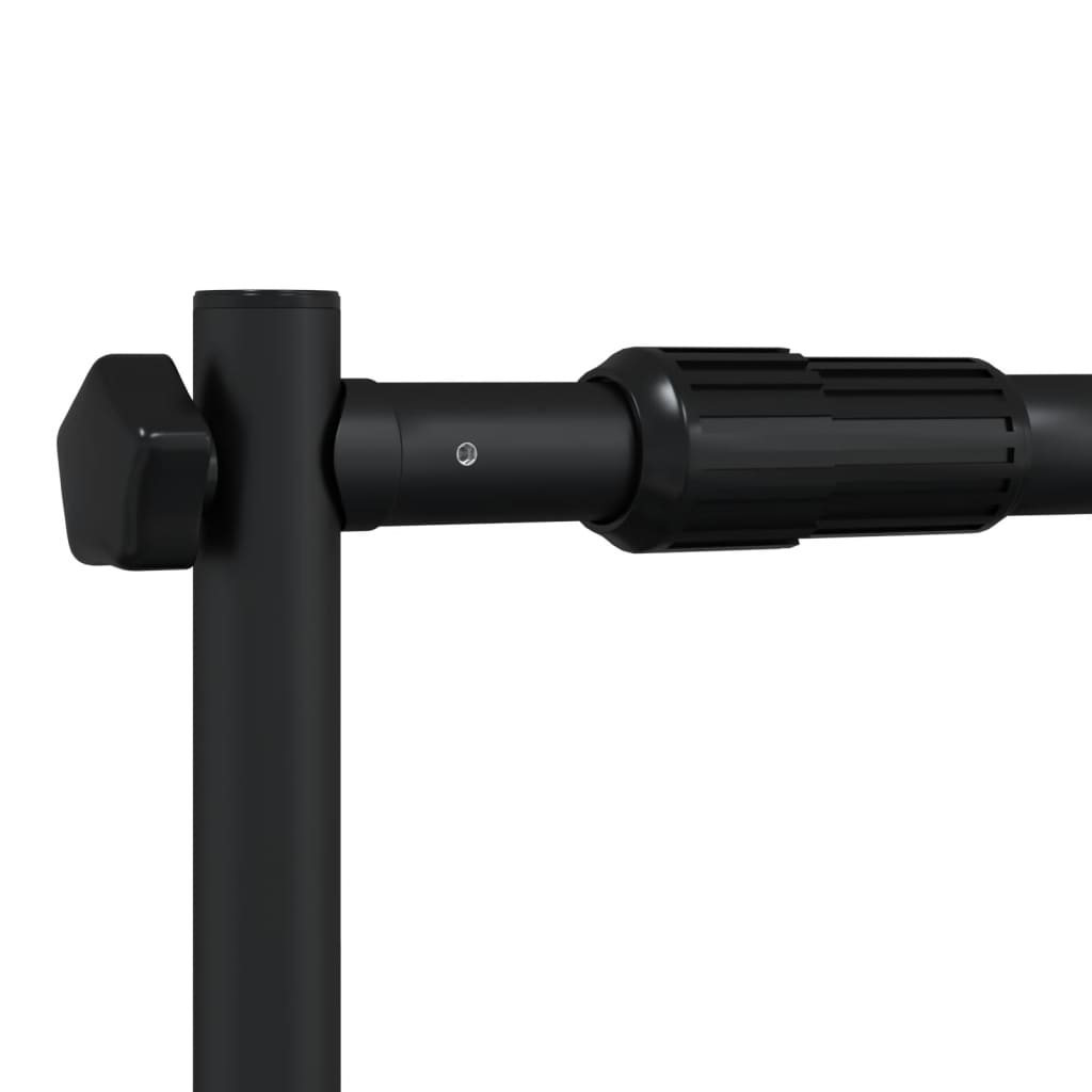 2 db fekete acél háttérállvány 305 x 243 cm