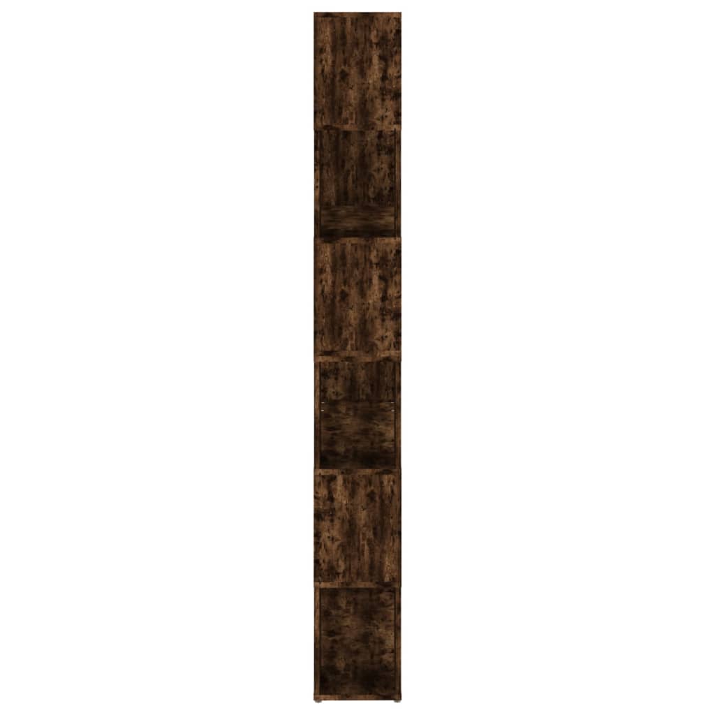 füstös tölgy színű térelválasztó könyvszekrény 100x24x188 cm