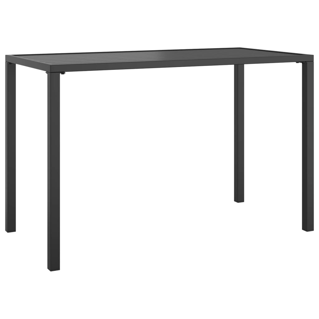 antracitszürke acél kerti asztal 110 x 54 x 70 cm