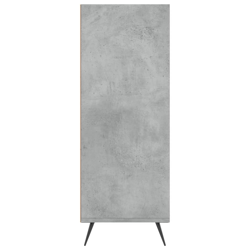 betonszürke szerelt fa könyvespolc 69,5 x 32,5 x 90 cm