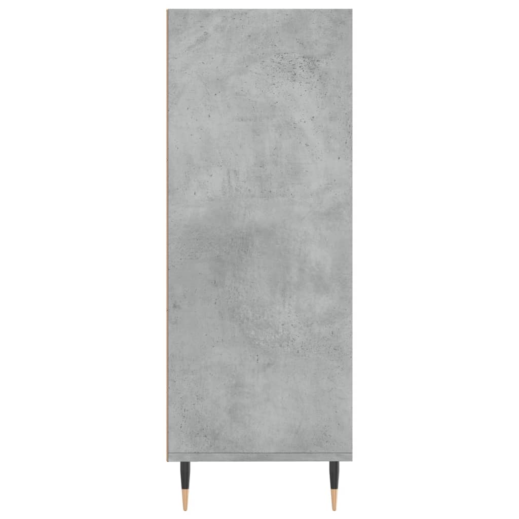 betonszürke szerelt fa könyvespolc 69,5 x 32,5 x 90 cm