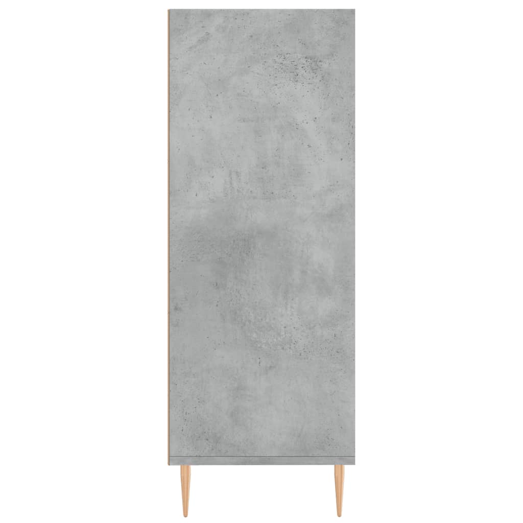 betonszürke szerelt fa könyvespolc 69,5 x 32,5 x 90 cm