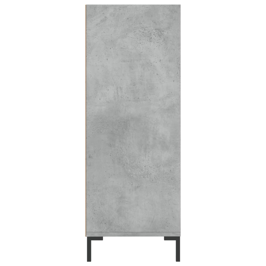betonszürke szerelt fa könyvespolc 69,5 x 32,5 x 90 cm