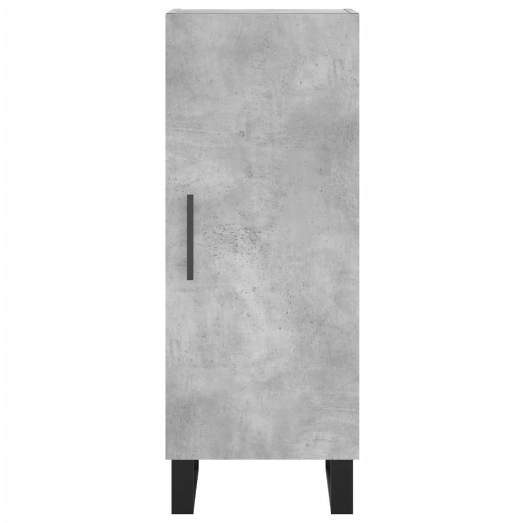 betonszürke szerelt fa tálalószekrény 34,5 x 34 x 90 cm