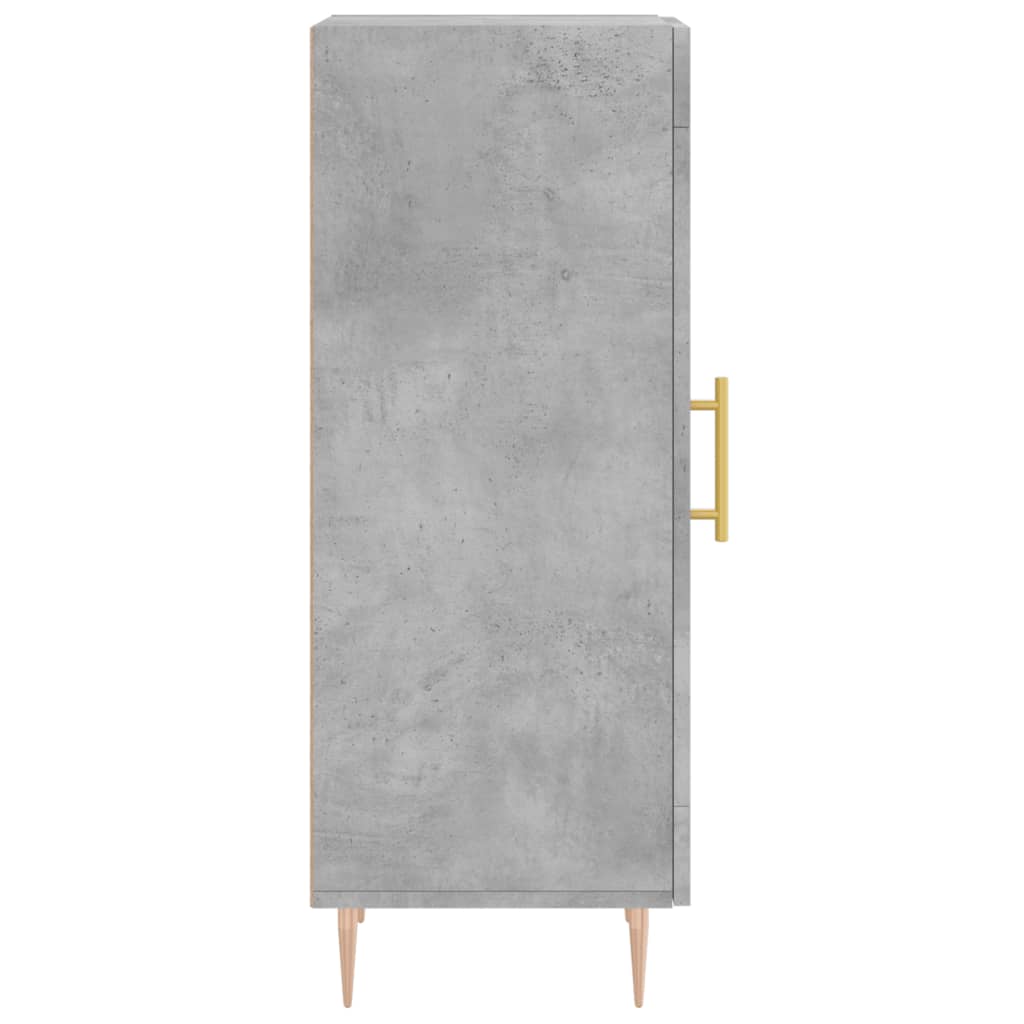 betonszürke szerelt fa tálalószekrény 34,5 x 34 x 90 cm