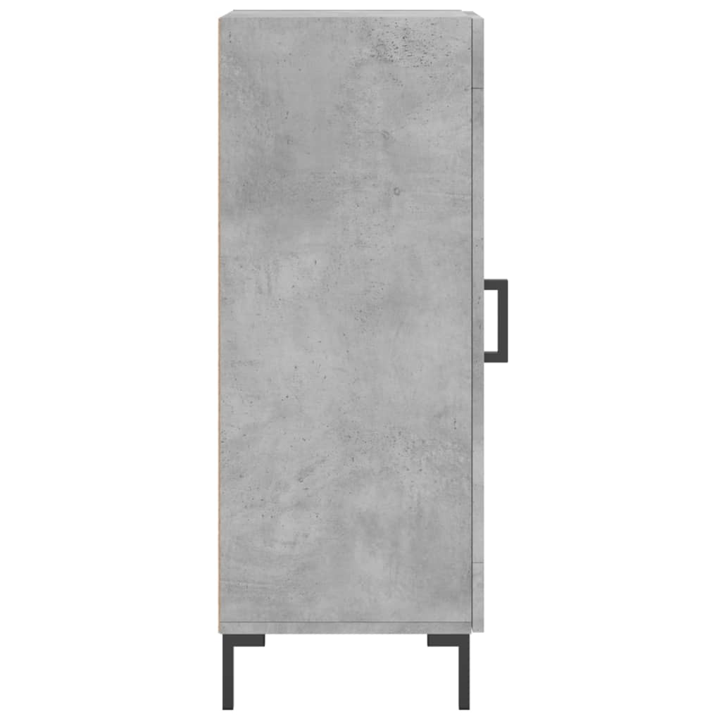 betonszürke szerelt fa tálalószekrény 34,5 x 34 x 90 cm