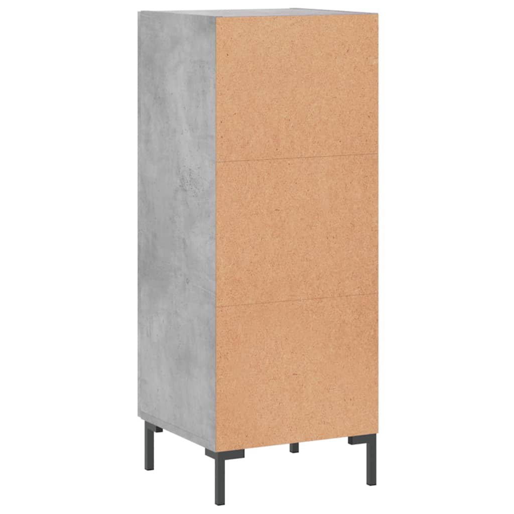 betonszürke szerelt fa tálalószekrény 34,5 x 34 x 90 cm