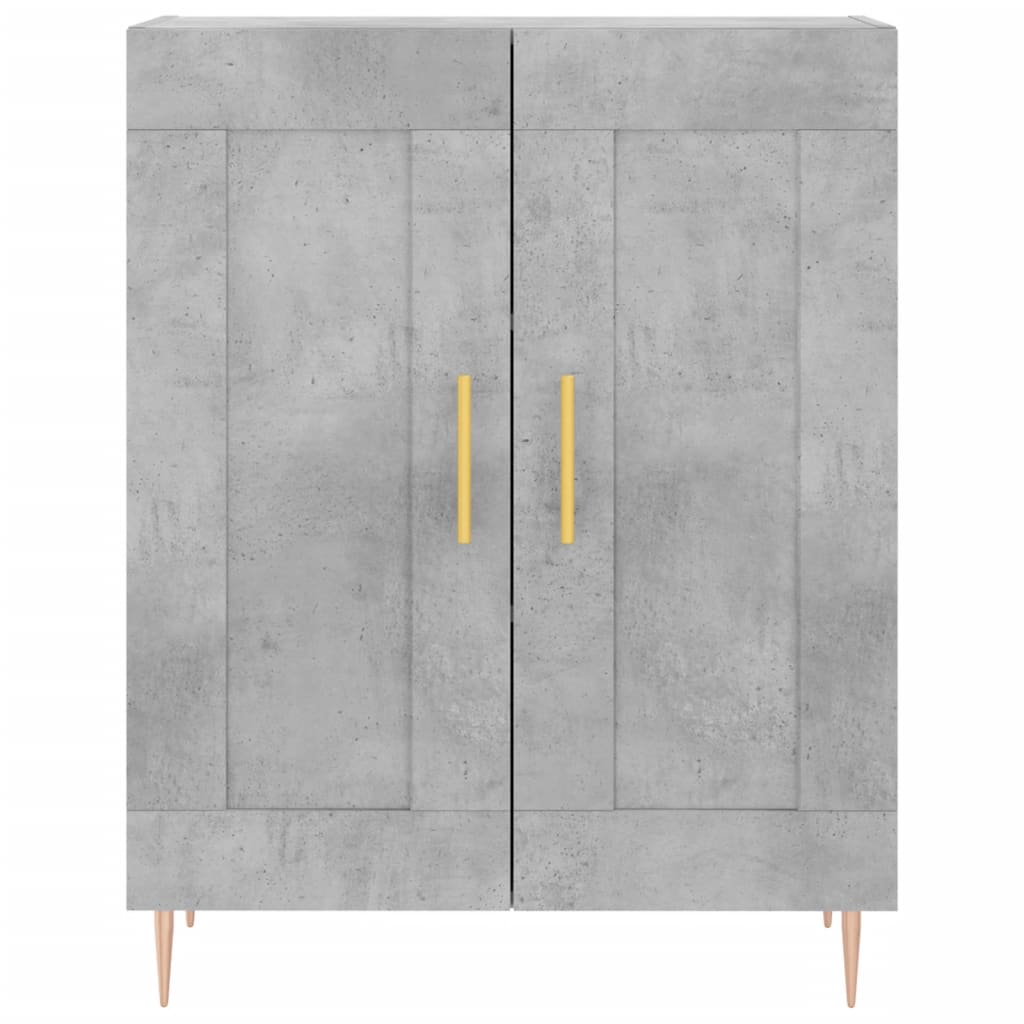 betonszürke szerelt fa tálalószekrény 69,5 x 34 x 90 cm