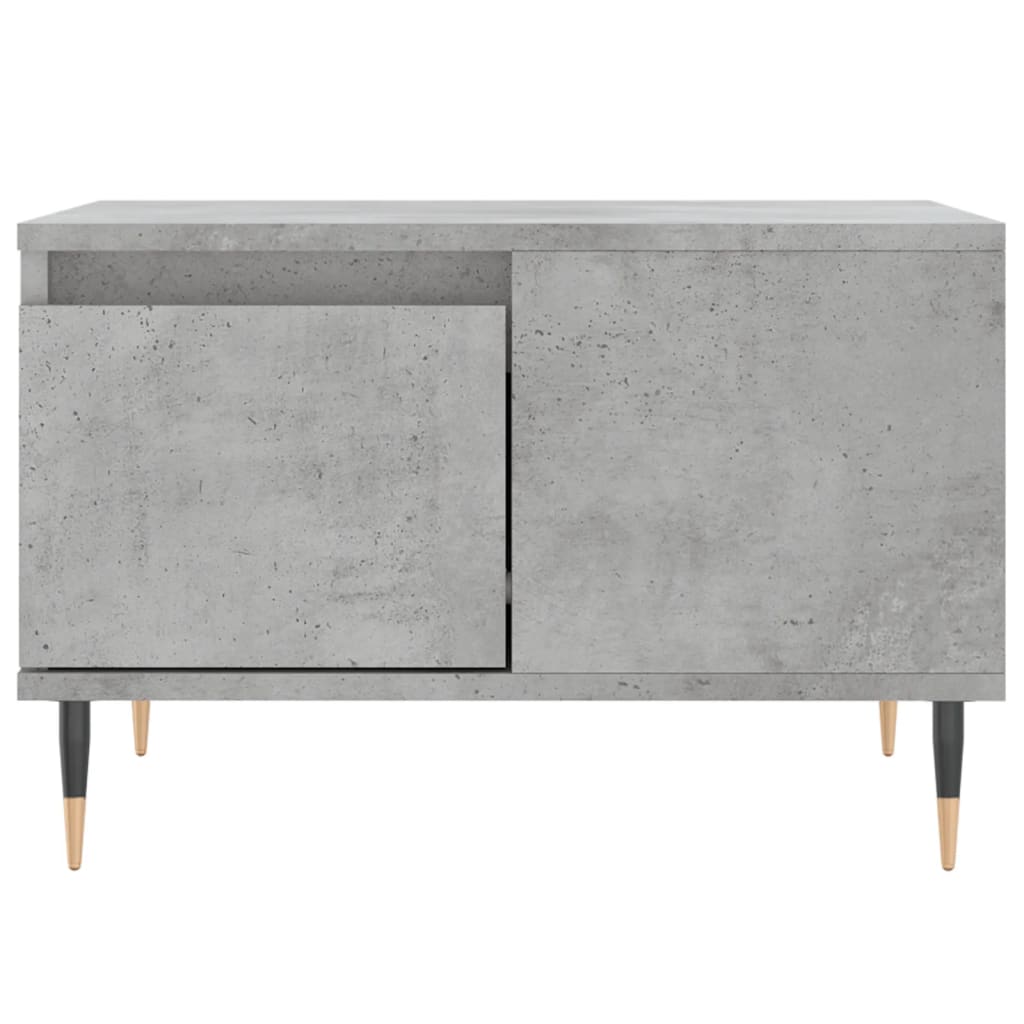 betonszürke szerelt fa dohányzóasztal 55x55x36,5 cm