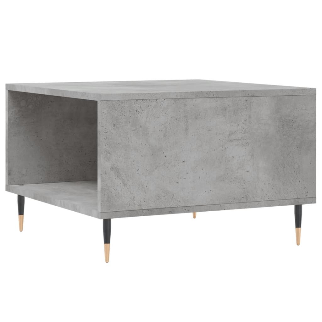 betonszürke szerelt fa dohányzóasztal 55x55x36,5 cm