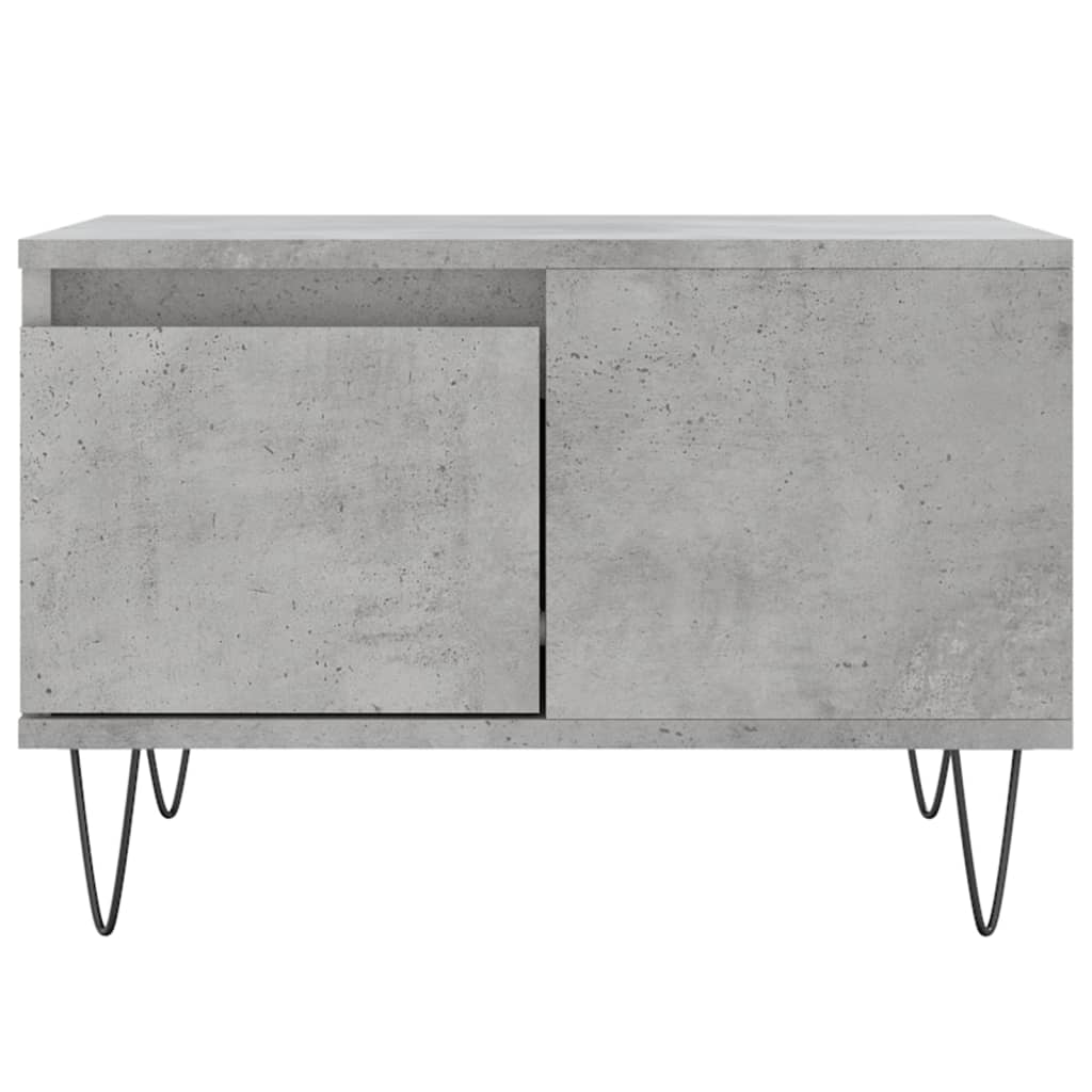 betonszürke szerelt fa dohányzóasztal 55x55x36,5 cm