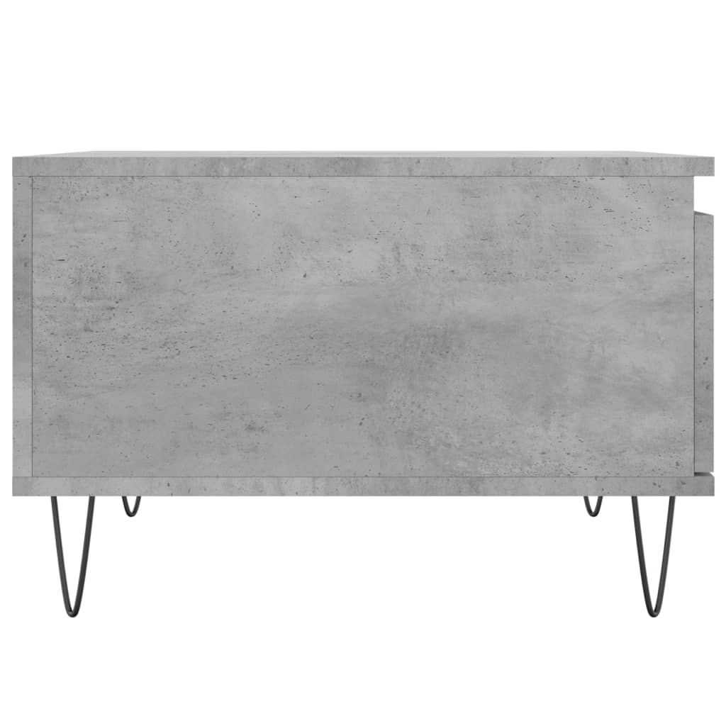 betonszürke szerelt fa dohányzóasztal 55x55x36,5 cm