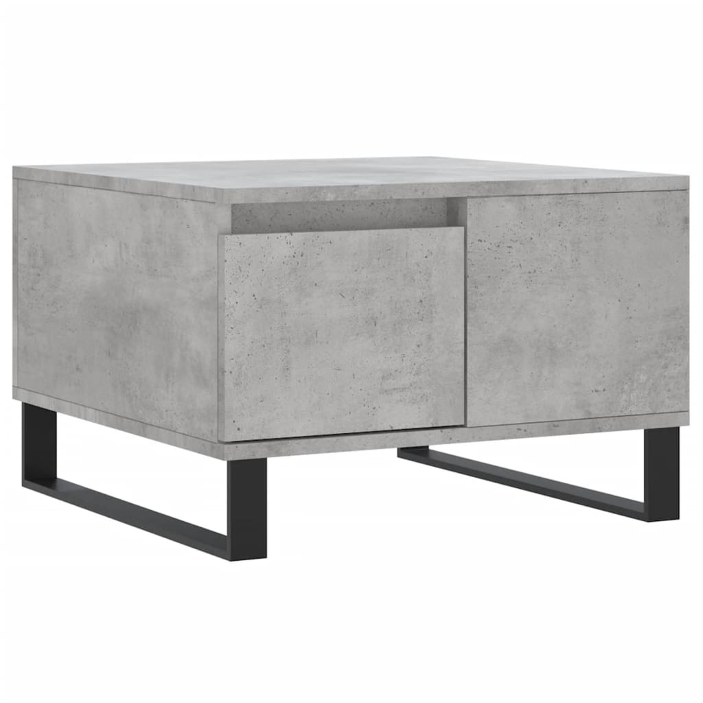 betonszürke szerelt fa dohányzóasztal 55x55x36,5 cm