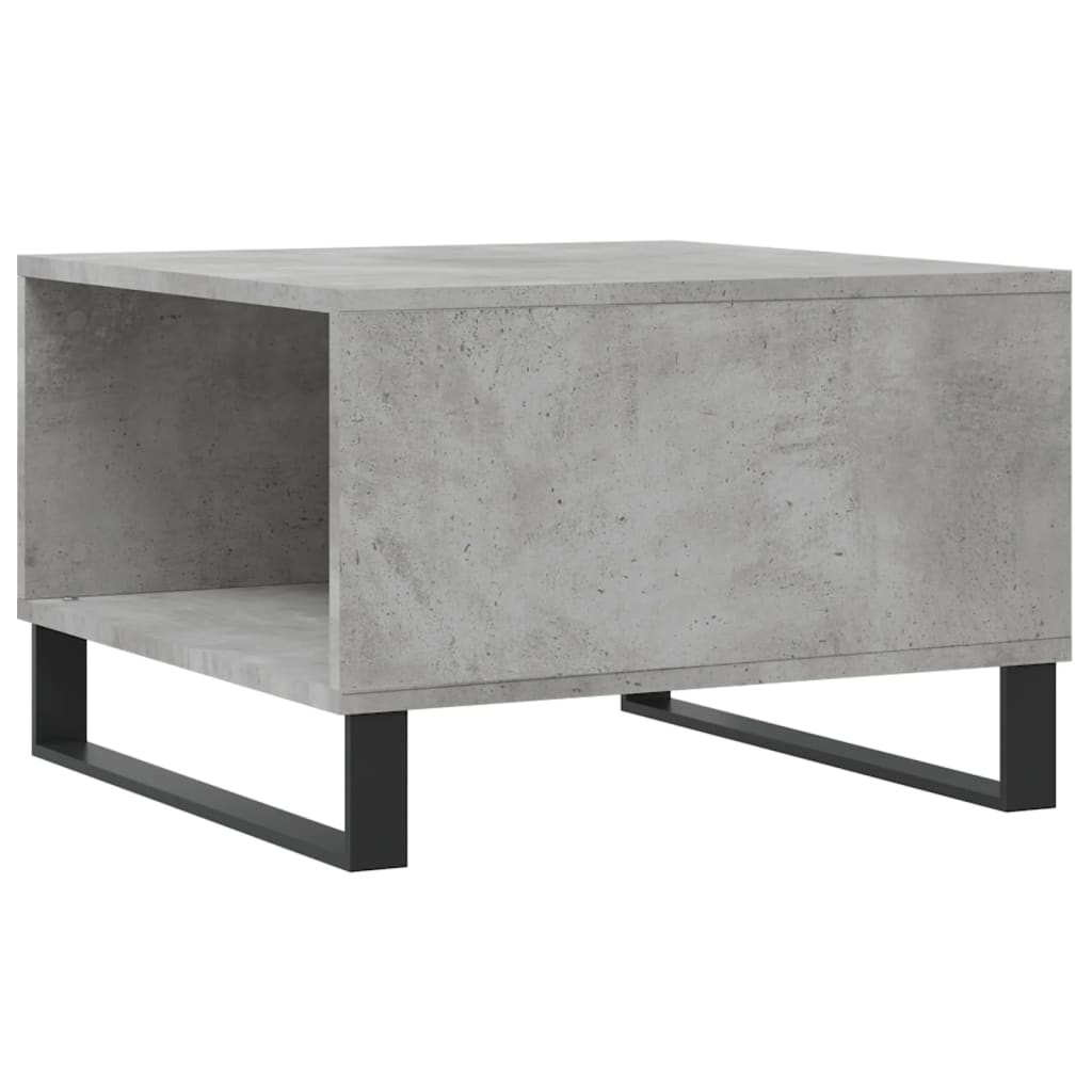 betonszürke szerelt fa dohányzóasztal 55x55x36,5 cm