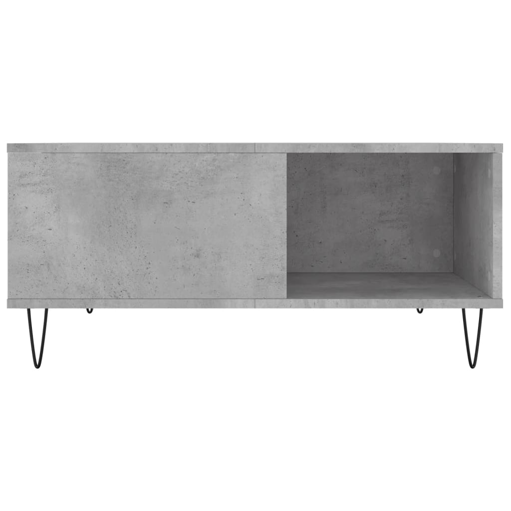 betonszürke szerelt fa dohányzóasztal 80x80x36,5 cm