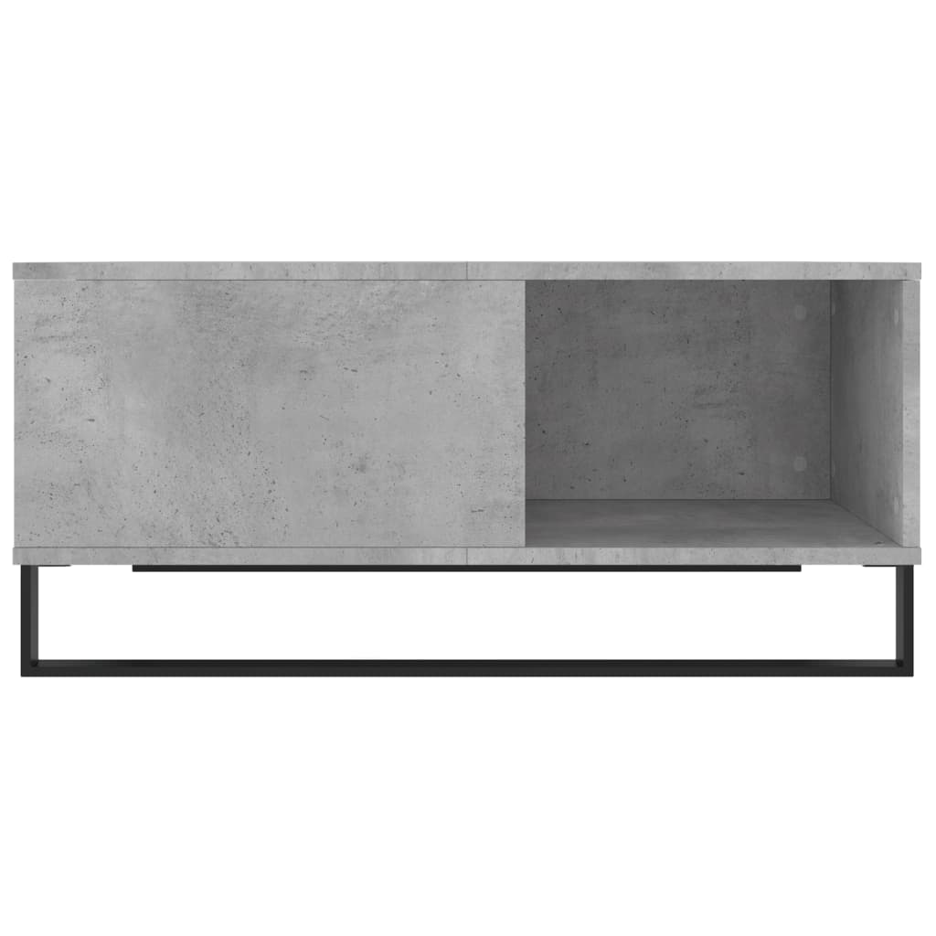betonszürke szerelt fa dohányzóasztal 80x80x36,5 cm
