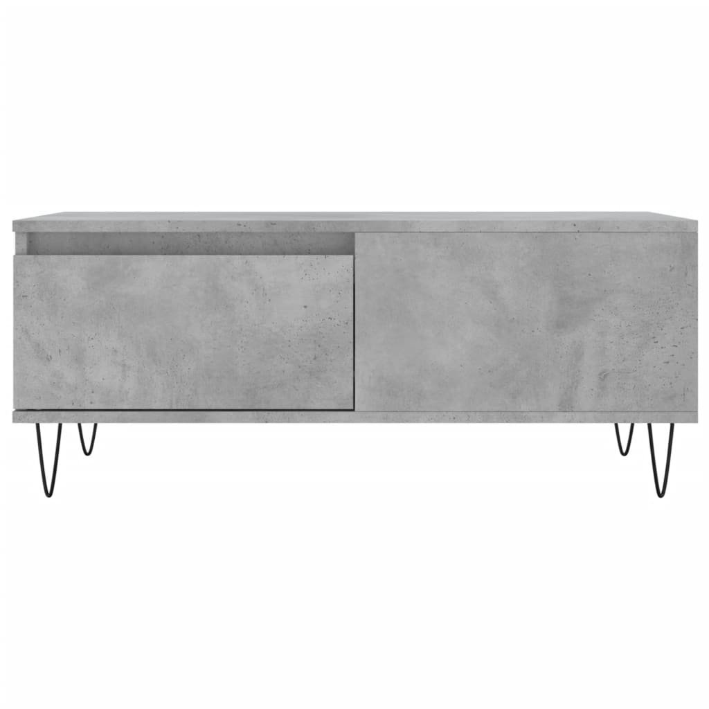 betonszürke szerelt fa dohányzóasztal 90x50x36,5 cm